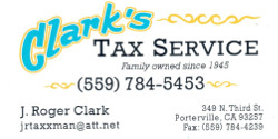 Clark's Tax Service - jrtaxxman@att.net